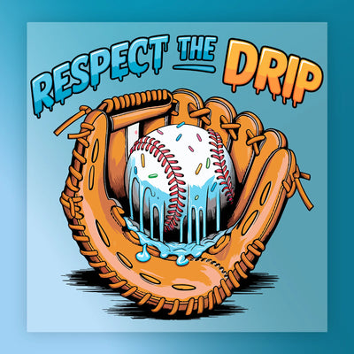 Respect The Drip Baseball Custom Design - Heat Press Ready - InkMerge DTF Transfer
