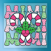Merry Christmas Candy Cane Design DTF Transfer - InkMerge Heat Press Design