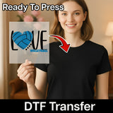Love Volleyball Heart Design DTF Transfer - InkMerge Heat Press Design