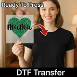 Mama Soccer Heart Design DTF Transfer - InkMerge Heat Press Design