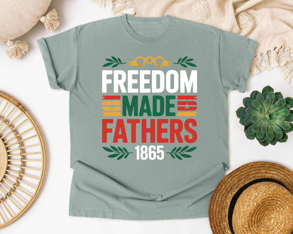 Freedom Made Fathers graphic tee in Bay Comfort Colors 1717