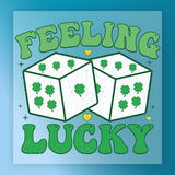 Feeling Lucky Dice & Shamrocks DTF Transfer - InkMerge Heat Press Design