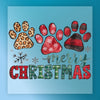 Merry Christmas Paw Print Design - Ready to Press - InkMerge DTF Transfer