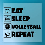 Eat Sleep Volleyball Repeat DTF Transfer - InkMerge Heat Press Design