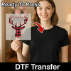Be Merry Buffalo Plaid Deer Design - Heat Press Ready - InkMerge DTF Transfer