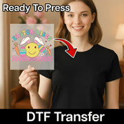 Easter Vibes Cheerful Design DTF Transfer - InkMerge Heat Press Design