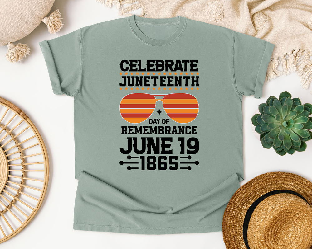 Celebrate Juneteenth Remembrance graphic tee in Bay Comfort Colors 1717
