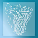 Bow Basketball Ring Fan DTF Transfer - InkMerge Heat Press Design