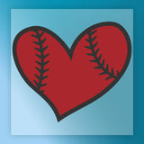 Heart Baseball Stitching Design DTF Transfer - InkMerge Heat Press Design