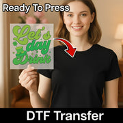 'Let's Day Drink' St Patrick's Day Design DTF Transfer - InkMerge Heat Press Design