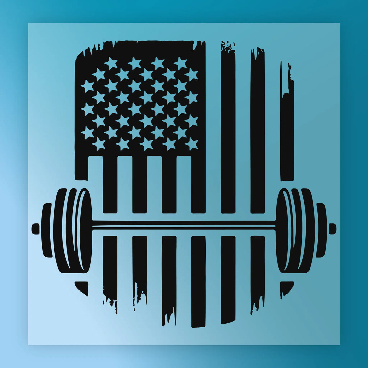 Patriotic Strength American Flag Barbell
