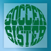 the word "SOCCER" spelled out in a unique, creative way, with the letters arranged in a circular pattern.