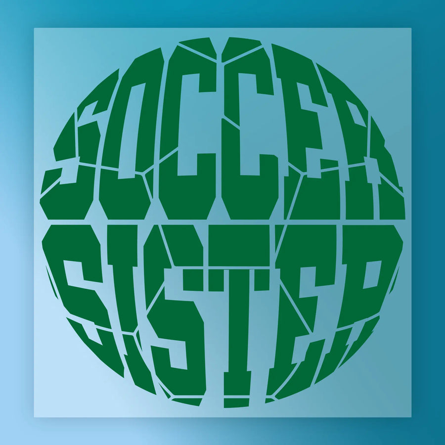 the word "SOCCER" spelled out in a unique, creative way, with the letters arranged in a circular pattern.