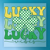 Lucky Vibes Shamrock Design DTF Transfer - InkMerge Heat Press Design