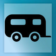 Camper Trailer Silhouette Adventure DTF Transfer - InkMerge Heat Press Design