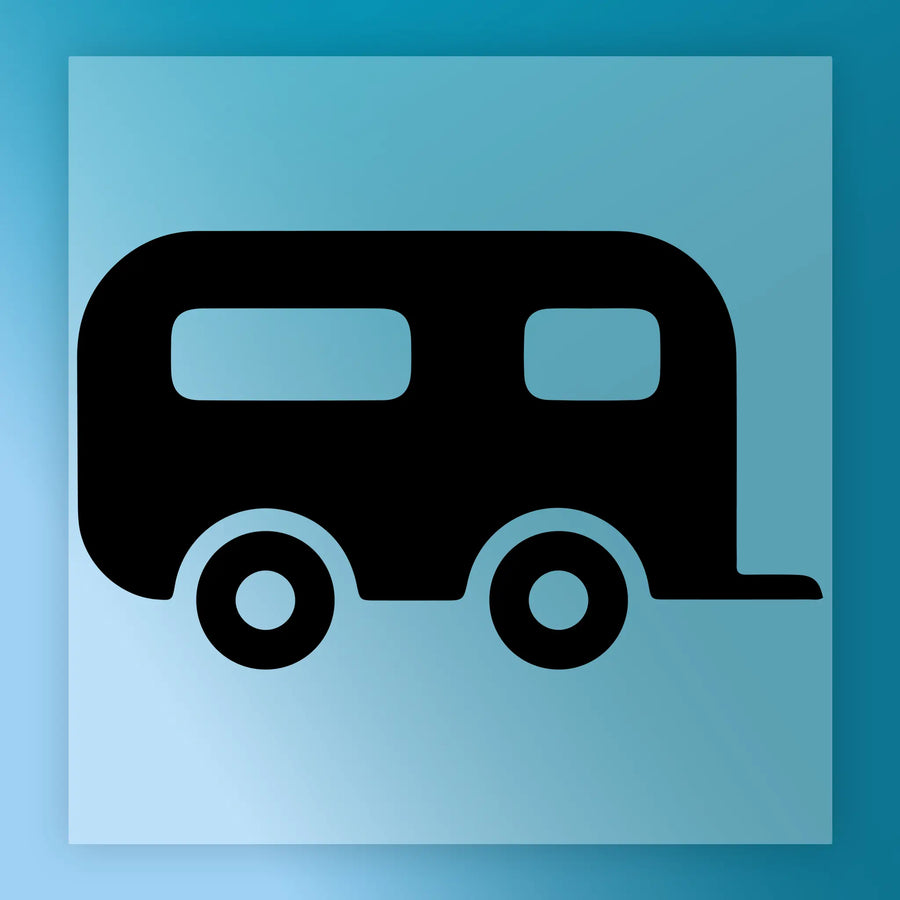 Camper Trailer Silhouette Adventure DTF Transfer - InkMerge Heat Press Design