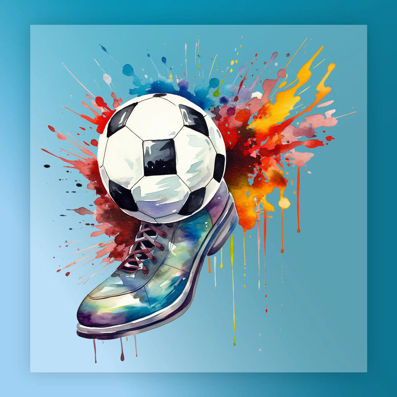 Soccer Passion Watercolor Splash - Ready to Press - InkMerge DTF Transfer