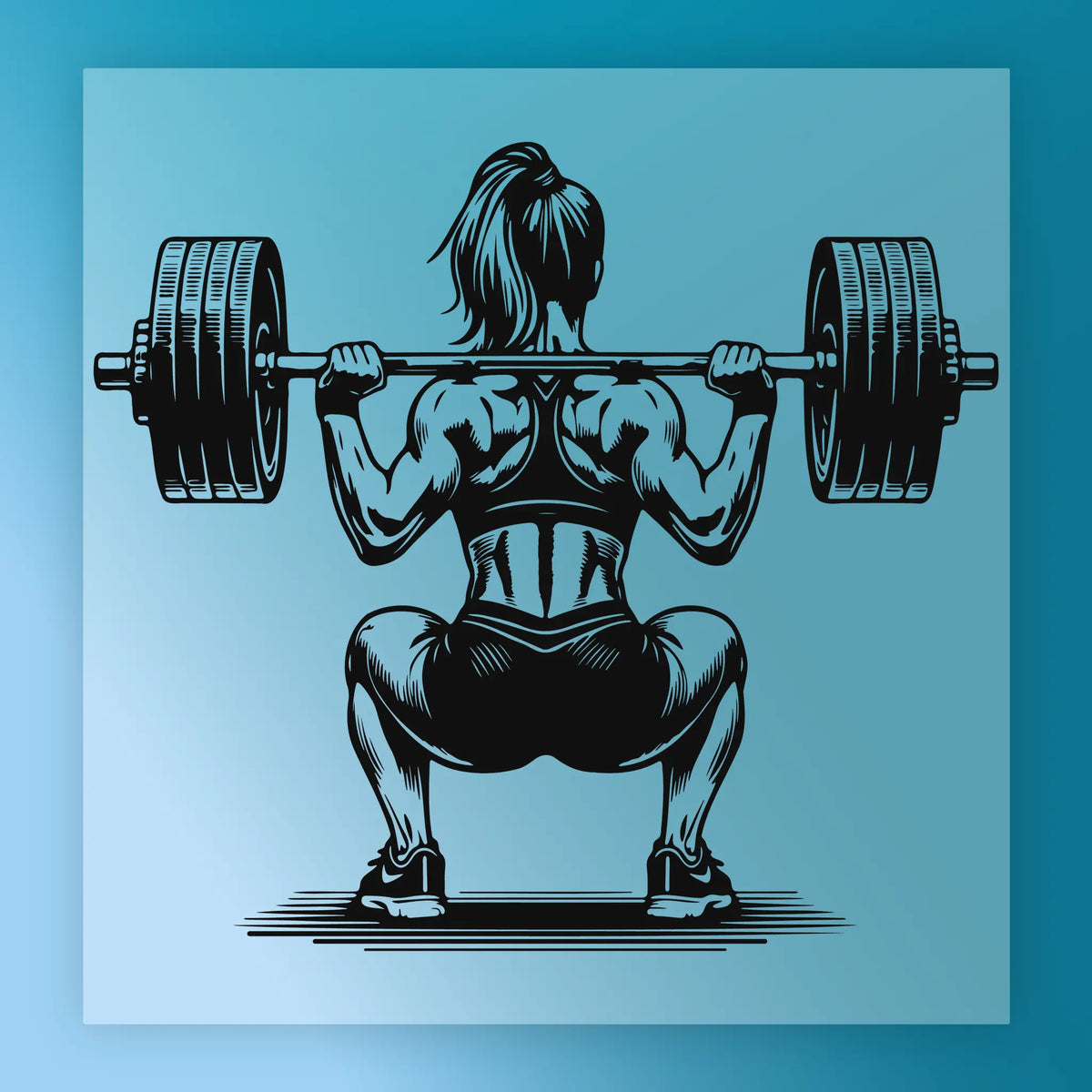 Empowered Female Weightlifting Design - Heat Press Ready