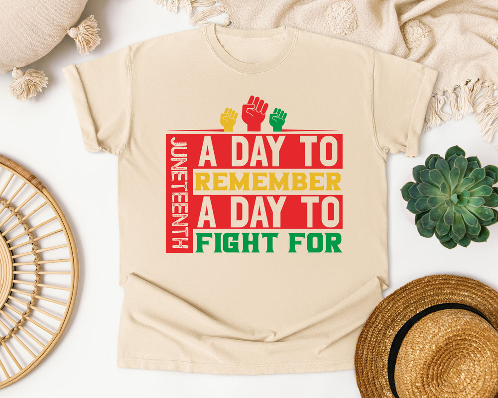 Juneteenth A Day To Remember graphic tee in Ivory Comfort Colors 1717
