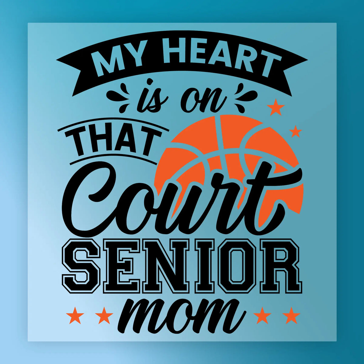 Heart, Basketball Senior Mom Shirt Design