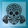 Sugar Skull Barbell Design - Ready to Press - InkMerge DTF Transfer