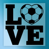 LOVE Heart Soccer Ball Shirt Design DTF Transfer - InkMerge Heat Press Design