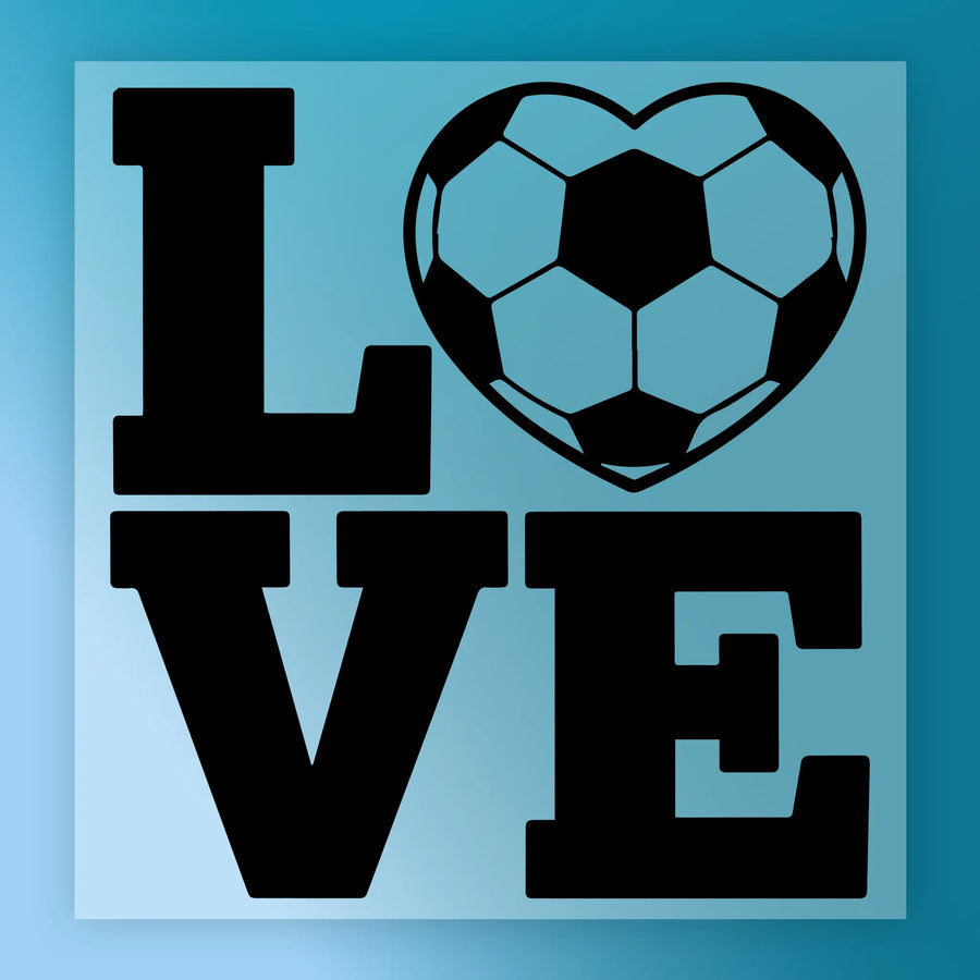 LOVE Heart Soccer Ball Shirt Design DTF Transfer - InkMerge Heat Press Design