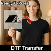Minimalist Tent Silhouette Design DTF Transfer - InkMerge Heat Press Design