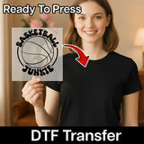 Basketball Junkie Design DTF Transfer - InkMerge Heat Press Design