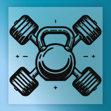 Kettlebell Dumbbell Strength Fitness DTF Transfer - InkMerge Heat Press Design