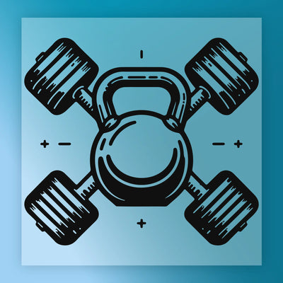 Kettlebell Dumbbell Strength Fitness - Heat Press Ready - InkMerge DTF Transfer