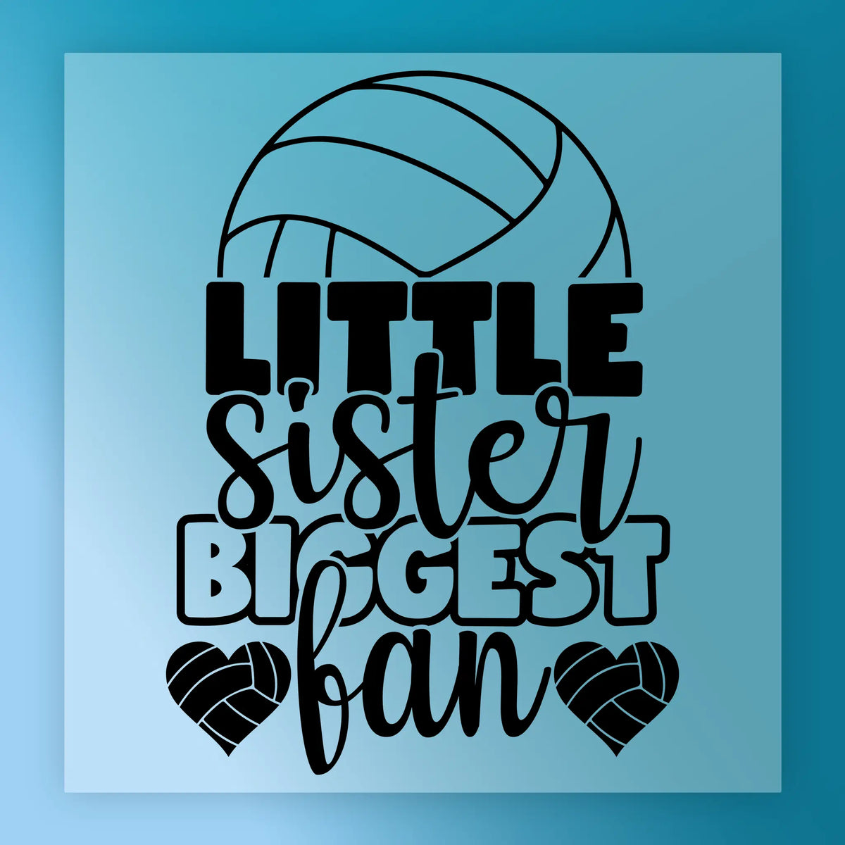 Little Sister Volleyball DTF Transfer – 8-Pass, Ready to Press