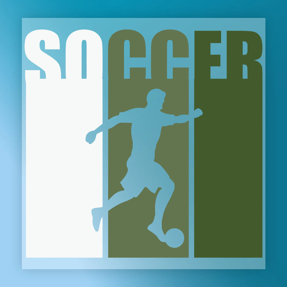 a soccer player in mid-action, kicking a ball.
