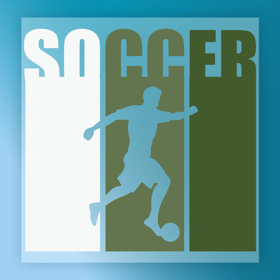 a soccer player in mid-action, kicking a ball.