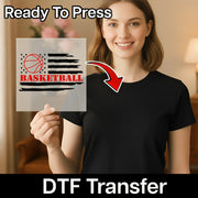 Basketball Flag Shirt Design DTF Transfer - InkMerge Heat Press Design