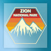 Zion National Park Retro Mountain Design - Heat Press Ready - InkMerge DTF Transfer