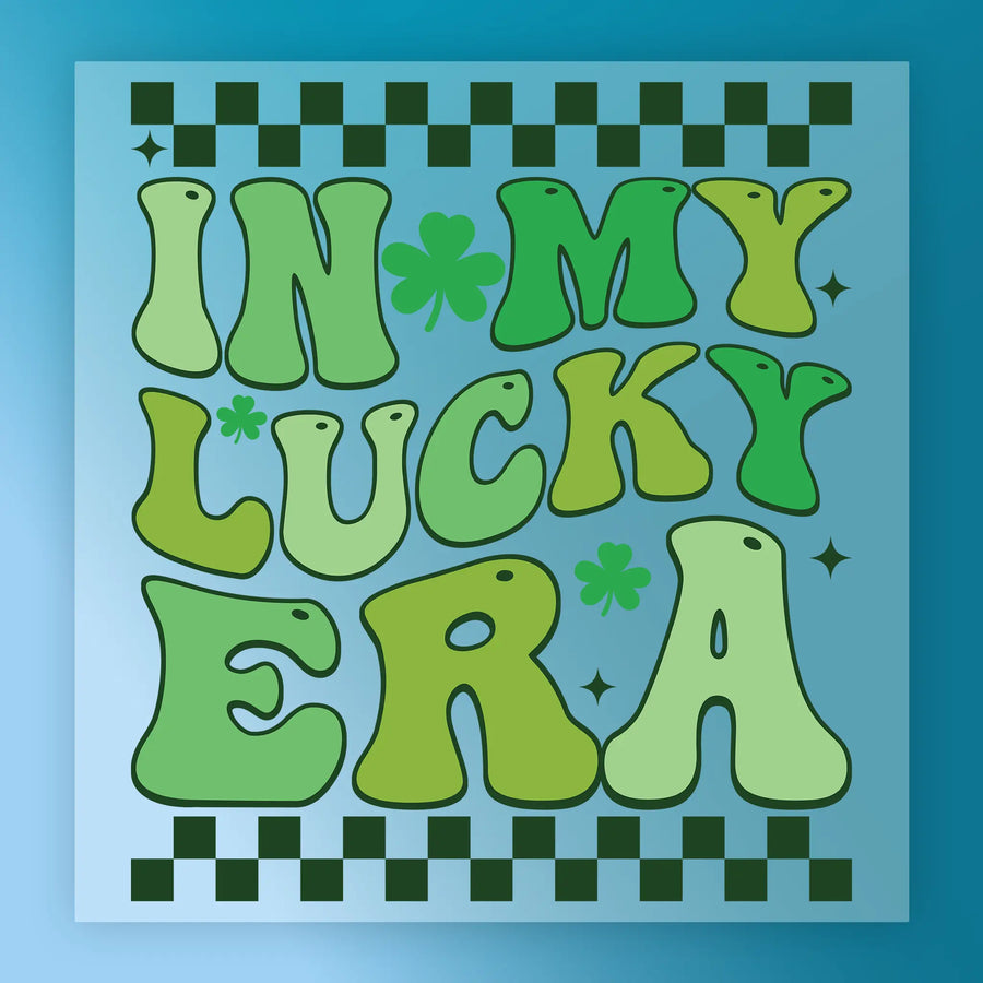 In My Lucky Era Retro Design DTF Transfer - InkMerge Heat Press Design