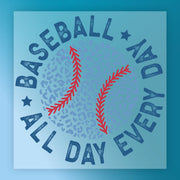 Baseball All Day Every Day Leopard Print DTF Transfer - InkMerge Heat Press Design