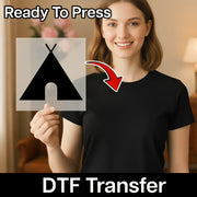 Minimalist Teepee Silhouette DTF Transfer - InkMerge Heat Press Design