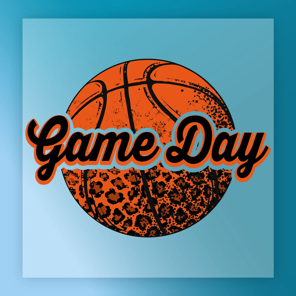 Game Day Basketball Grunge Design - Heat Press Ready