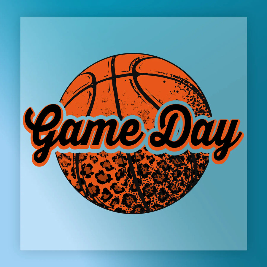 Game Day Basketball Grunge Design DTF Transfer - InkMerge Heat Press Design
