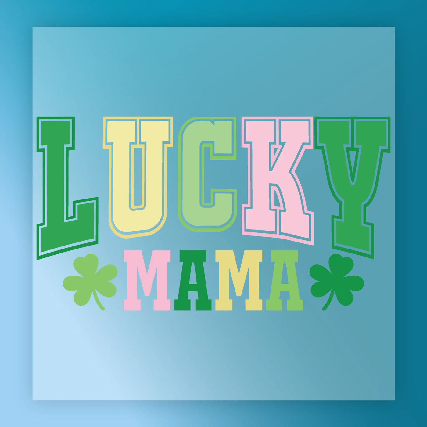 Lucky Mama Shamrock Design DTF Transfer - InkMerge Heat Press Design