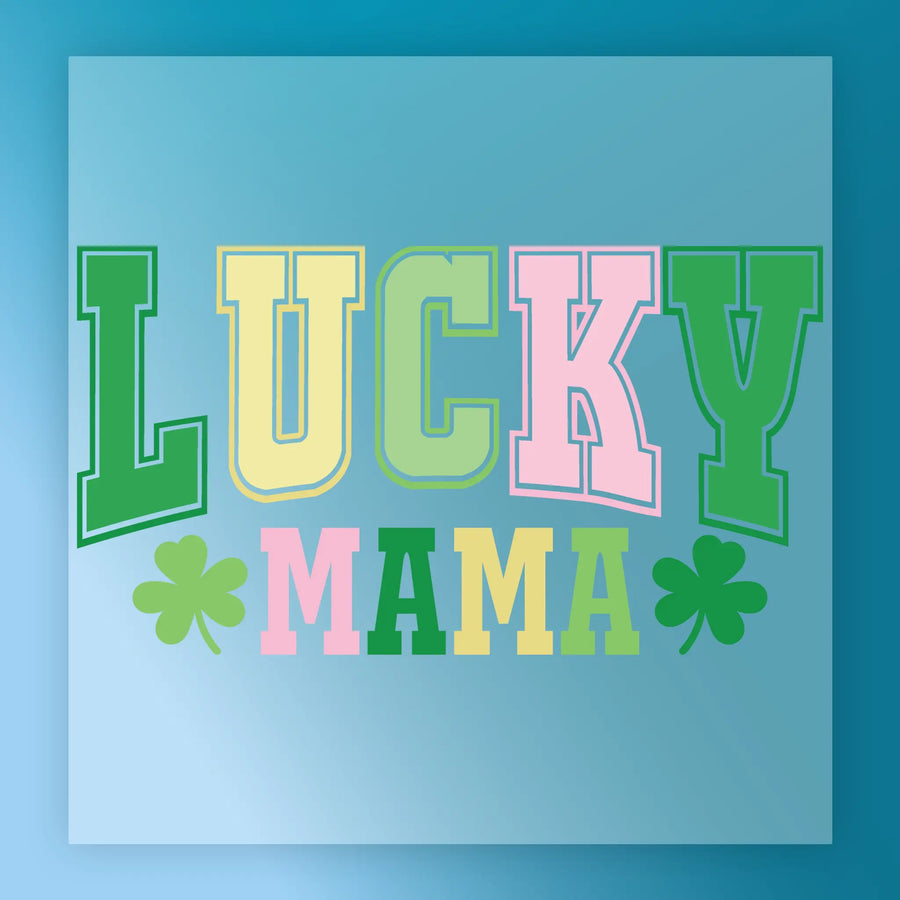 Lucky Mama Shamrock Design DTF Transfer - InkMerge Heat Press Design