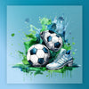 Watercolor Soccer Passion - Ready to Press - InkMerge DTF Transfer