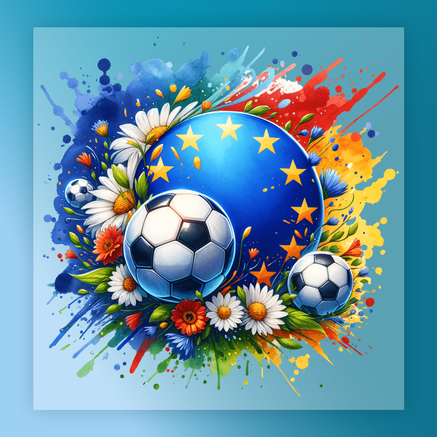 European Soccer Celebration Design DTF Transfer - InkMerge Heat Press Design