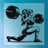 A woman lifting a barbell with a heavy weight, demonstrating her strength and fitness.