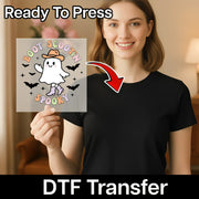 Boot Scootn Spooky Cowboy Ghost Design DTF Transfer - InkMerge Heat Press Design