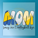 MOM Volleyball Pattern DTF Transfer - InkMerge Heat Press Design