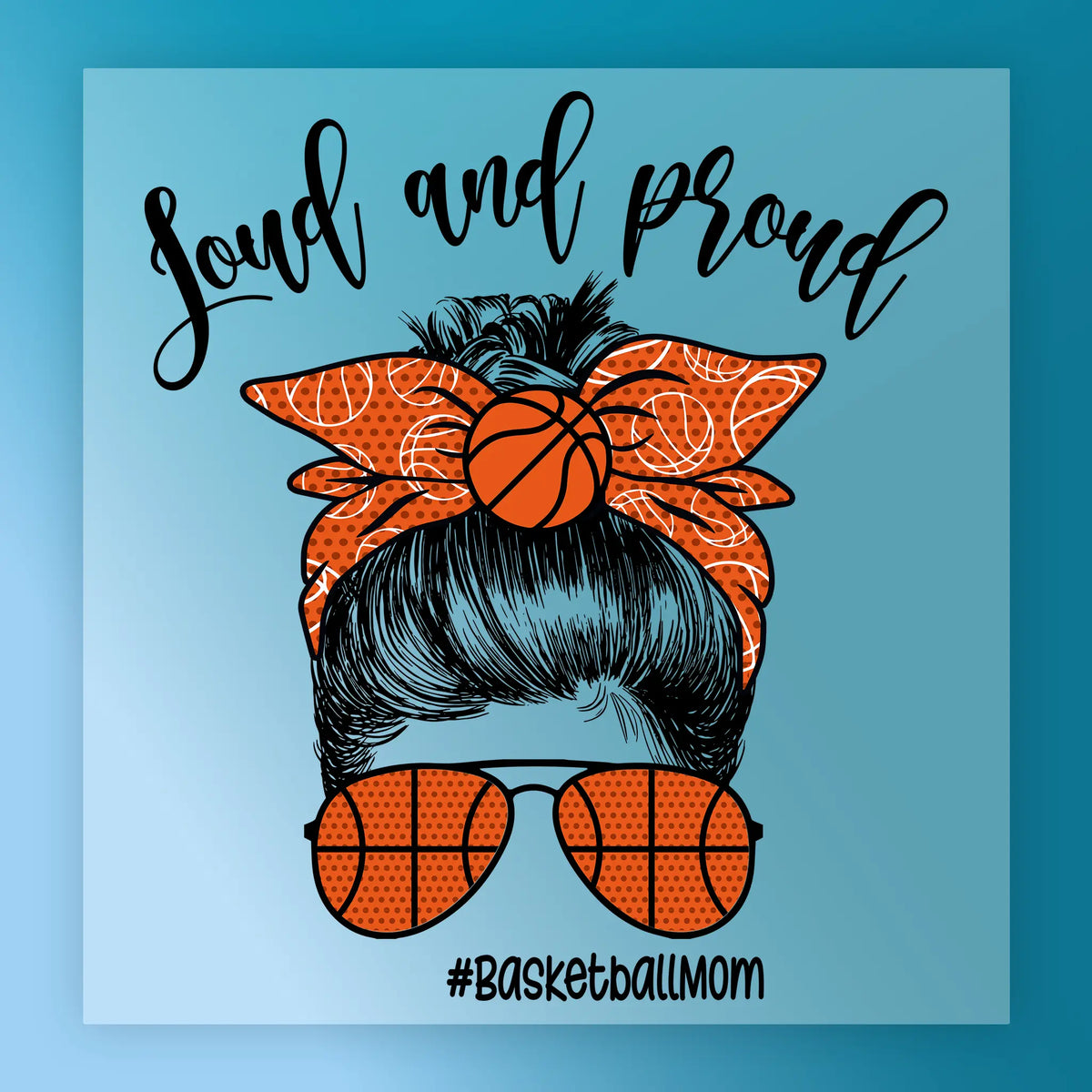 Basketball Mom Hair Bun Bow