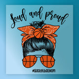 Basketball Mom Hair Bun Bow DTF Transfer - InkMerge Heat Press Design